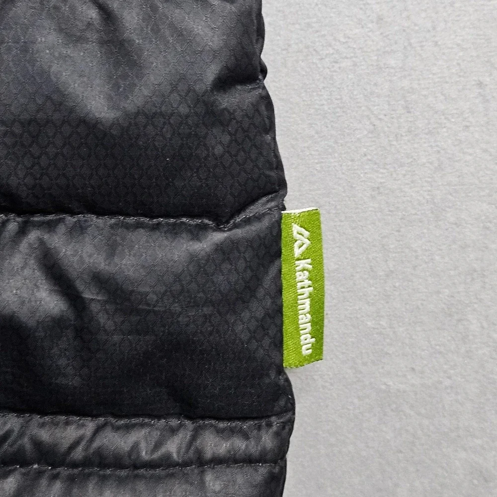 Kathmandu Vest Mens Medium Black Duckdown 500 Fill Full Zip Puffer Pockets - Picture 6 of 13